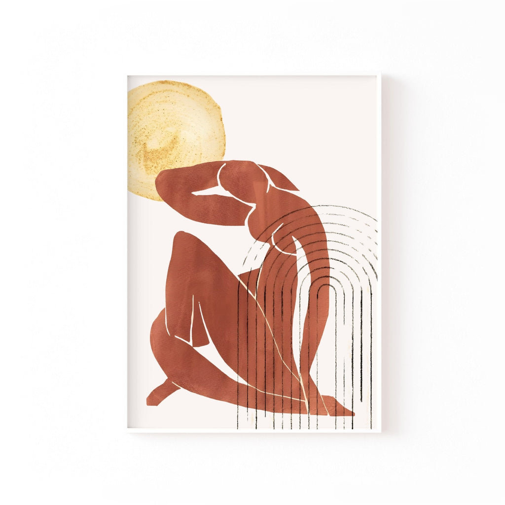 Mujer Terracota cuadro decorativo para sala moderna | arte para hogar | Studio MagArt