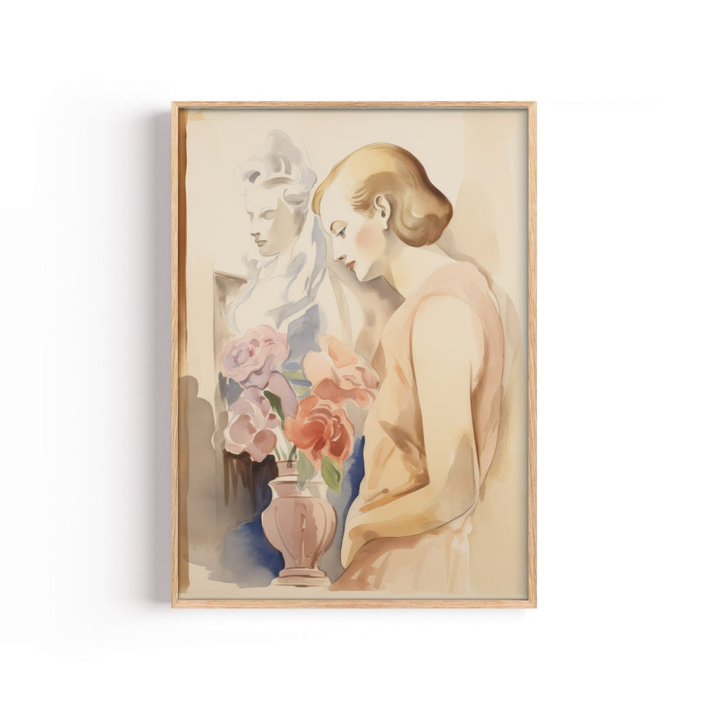 Musas en Acuarela cuadro decorativo para sala moderna | arte para hogar | Studio MagArt