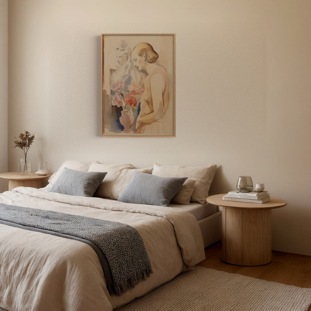 Musas en Acuarela cuadro decorativo para sala moderna | arte para hogar | Studio MagArt