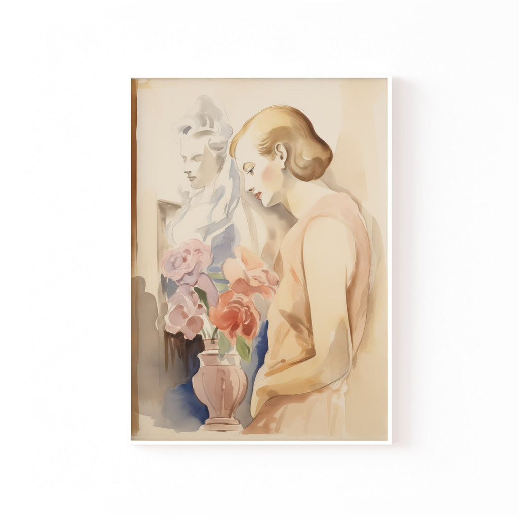 Musas en Acuarela cuadro decorativo para sala moderna | arte para hogar | Studio MagArt