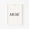 Muse Tipográfico – cuadro decorativo con marco blanco | Studio MagArt