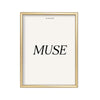 Muse Tipográfico – cuadro decorativo con marco dorado | Studio MagArt