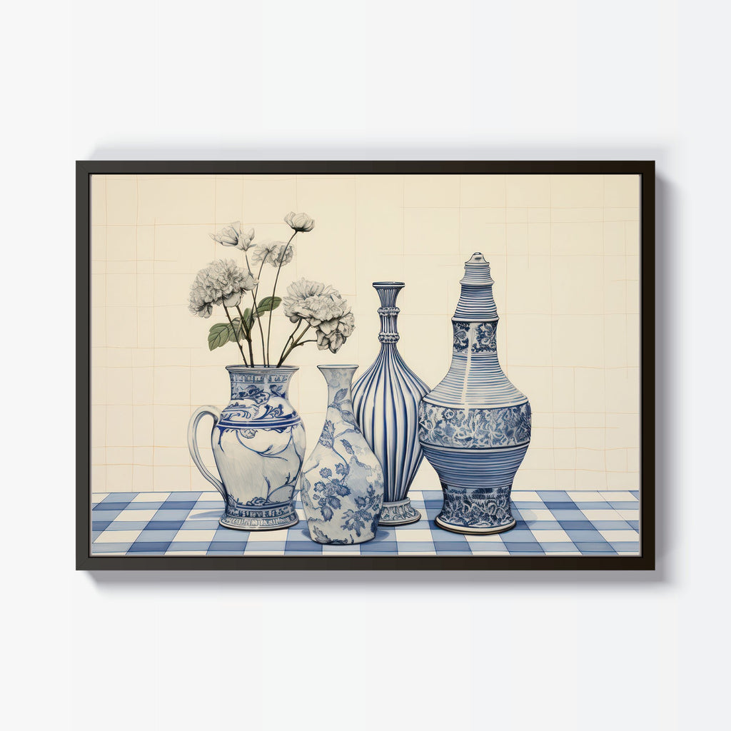 Naturaleza en Azul Sobre Porcelana cuadro decorativo para sala moderna | arte para hogar | Studio MagArt