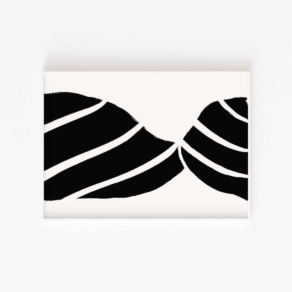 Olas Negras – cuadro decorativo con marco blanco | Studio MagArt