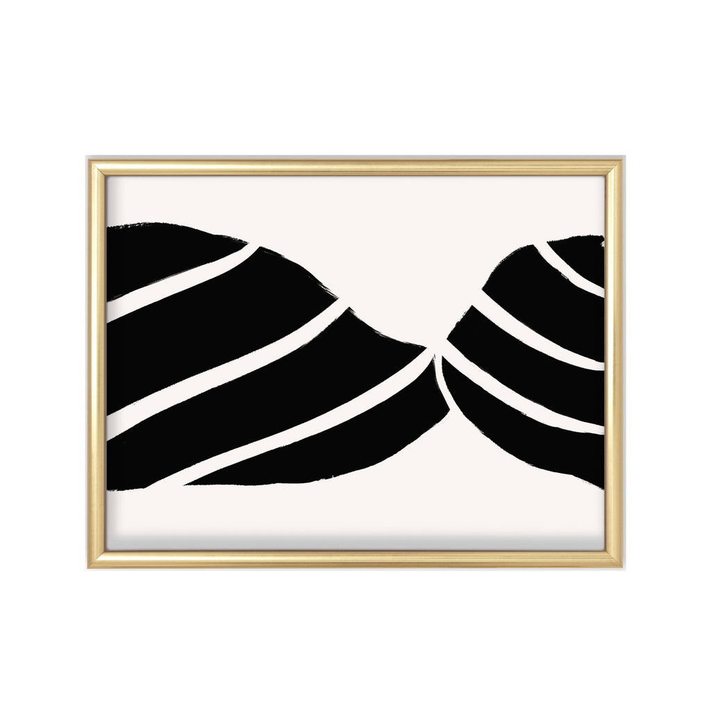 Olas Negras – cuadro decorativo con marco dorado | Studio MagArt
