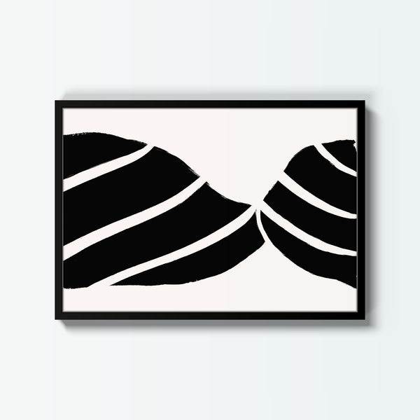 Olas Negras – cuadro decorativo con marco negro | Studio MagArt
