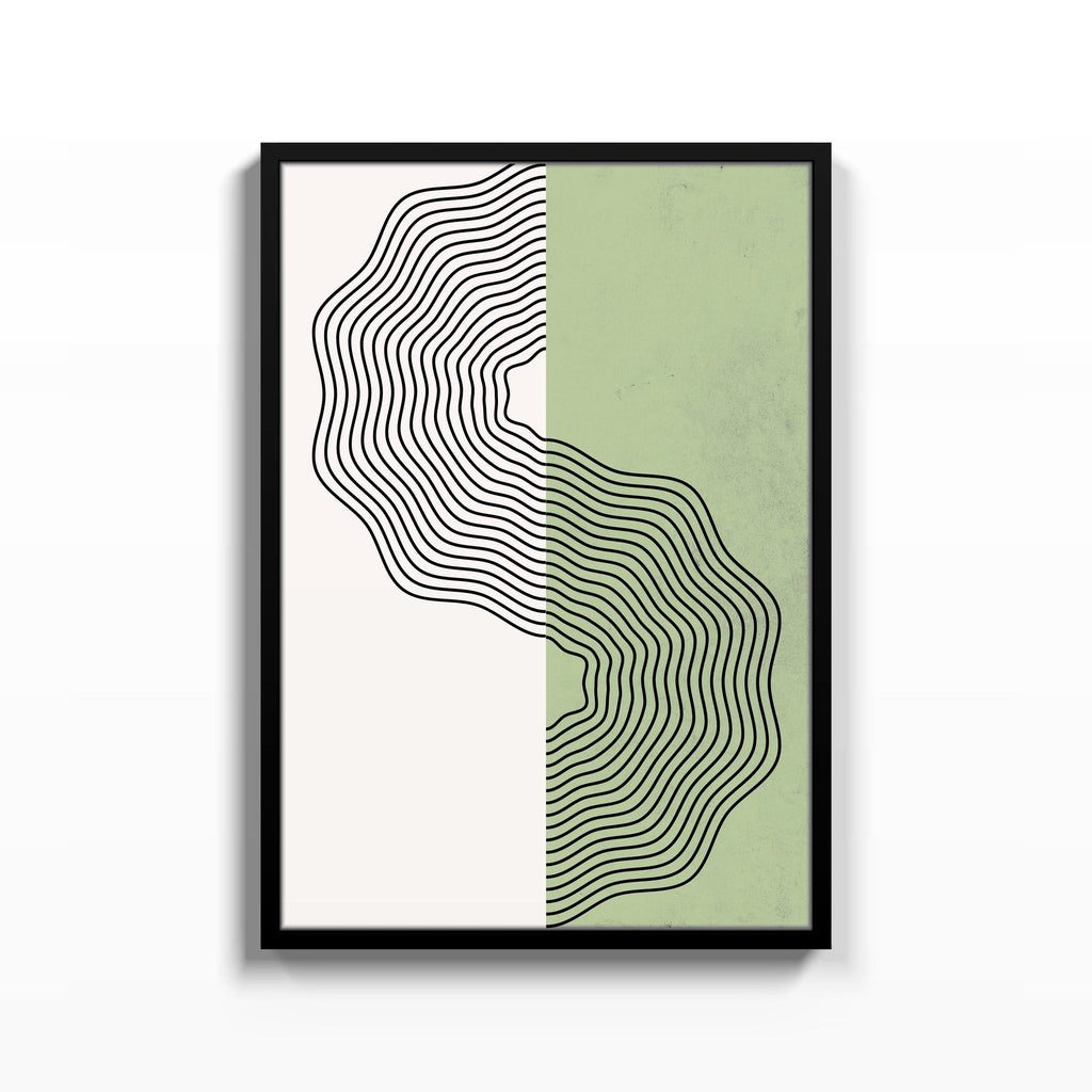 Ondas Verdes cuadro decorativo para sala moderna | arte para hogar | Studio MagArt