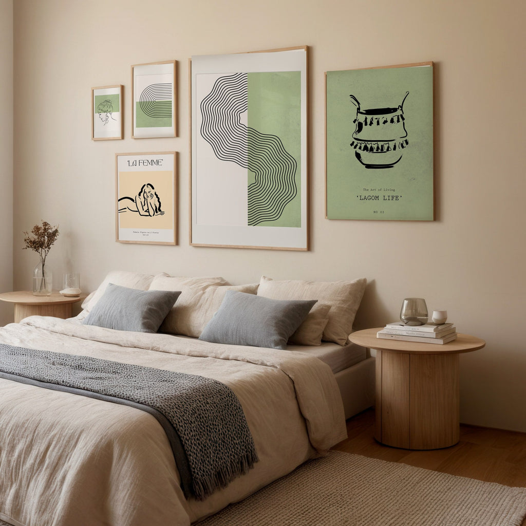Ondas Verdes cuadro decorativo para sala moderna | arte para hogar | Studio MagArt