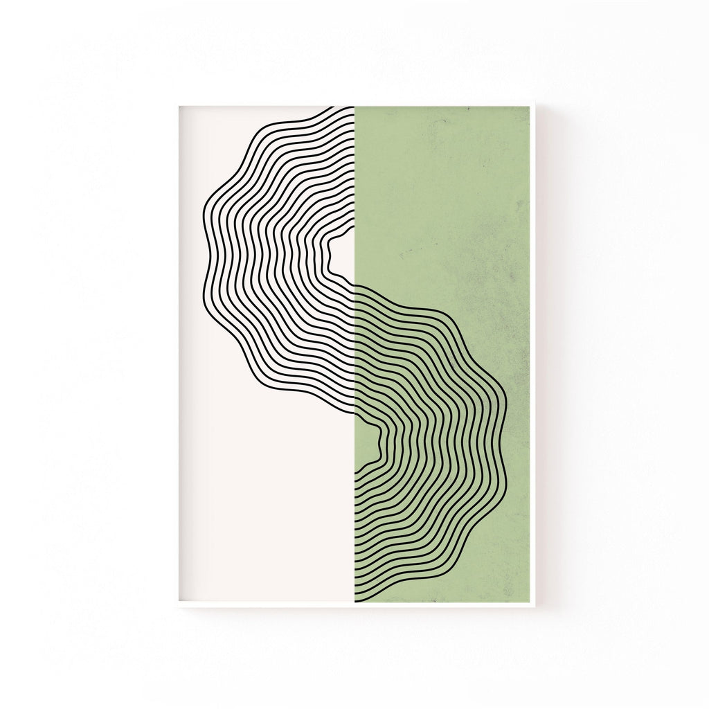 Ondas Verdes cuadro decorativo para sala moderna | arte para hogar | Studio MagArt