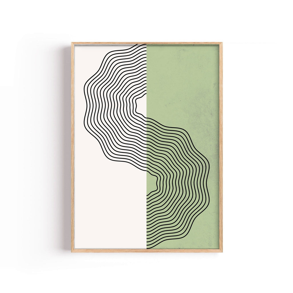 Ondas Verdes cuadro decorativo para sala moderna | arte para hogar | Studio MagArt