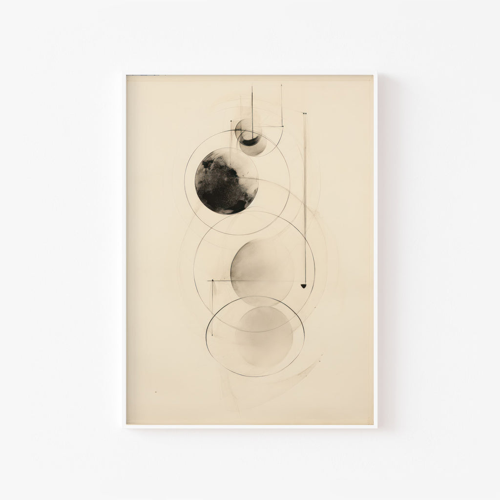 Órbitas – cuadro decorativo con marco blanco | Studio MagArt