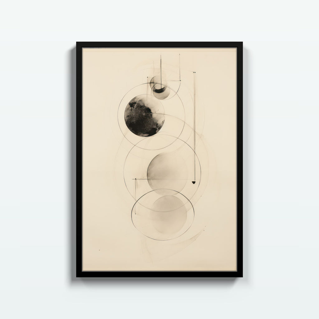 Órbitas – cuadro decorativo con marco negro | Studio MagArt