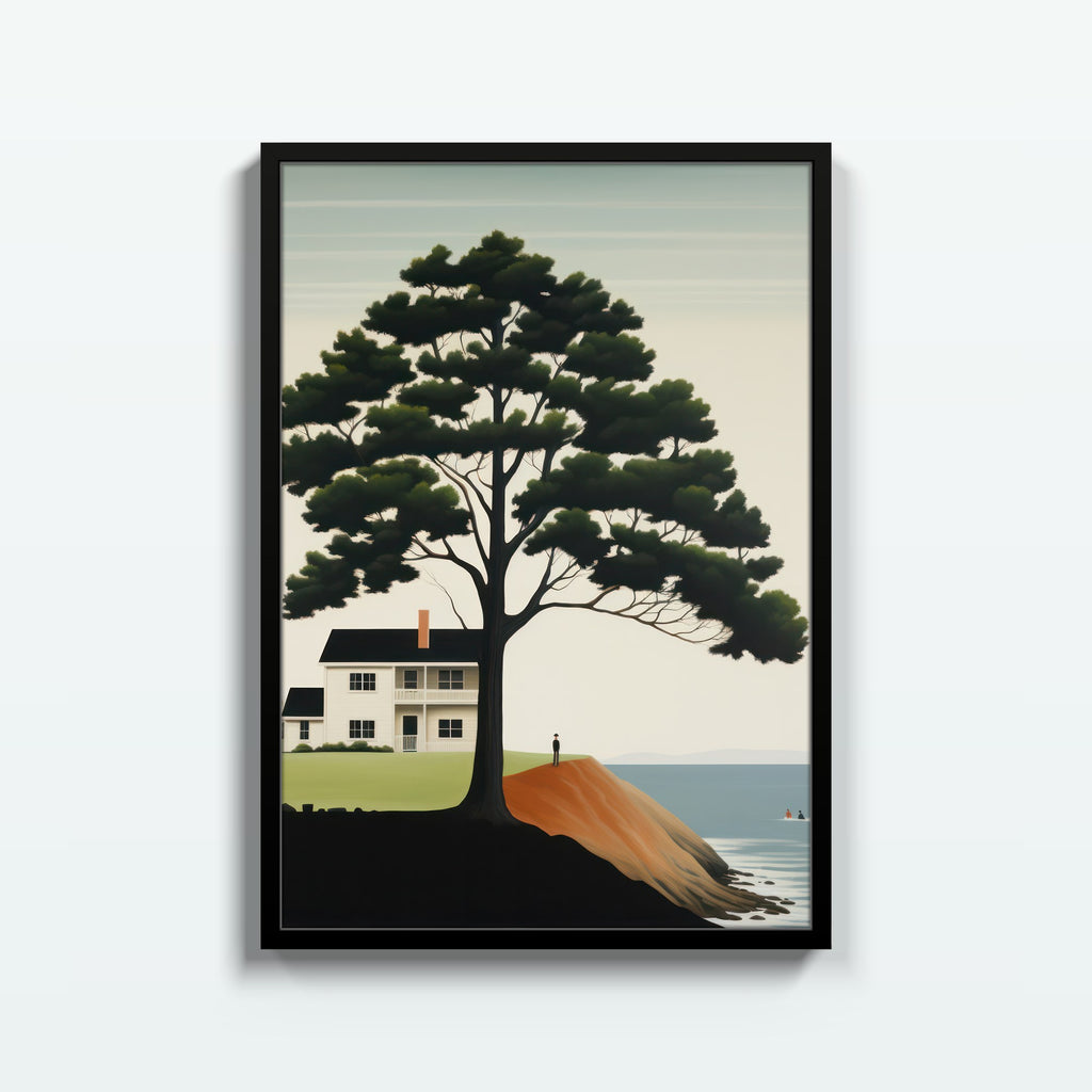 Paisaje de Invierno en Soledad – cuadro decorativo con marco negro | Studio MagArt