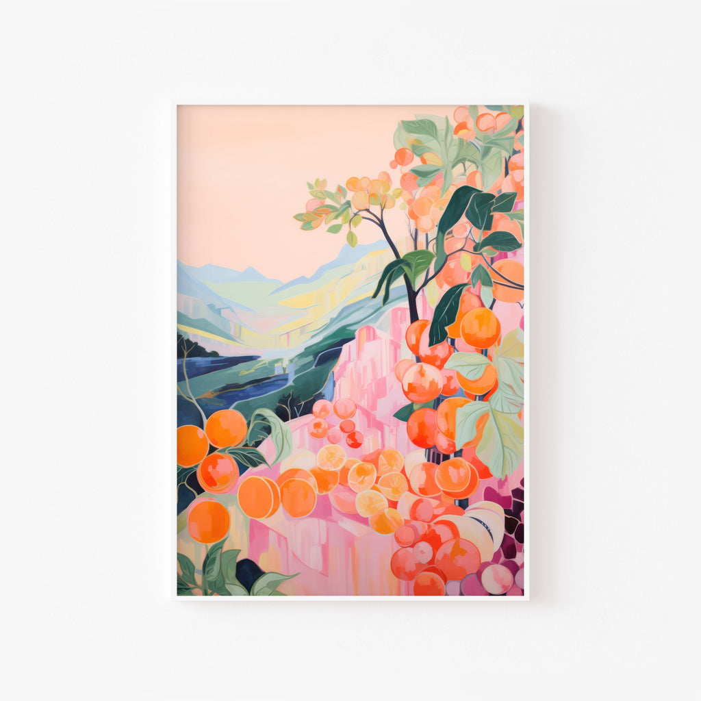 Paisaje Floral – cuadro decorativo con marco blanco | Studio MagArt
