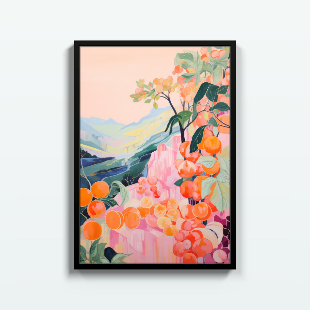 Paisaje Floral – cuadro decorativo con marco negro | Studio MagArt