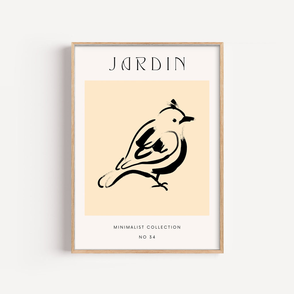 Pájaro del Jardín – cuadro decorativo con marco natural | Studio MagArt