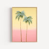 Palmeras al Atardecer Rosa – cuadro decorativo con marco natural | Studio MagArt