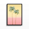 Palmeras al Atardecer Rosa – cuadro decorativo con marco negro | Studio MagArt