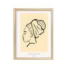 Perfil con Turbante – cuadro decorativo con marco dorado | Studio MagArt