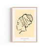 Perfil con Turbante – cuadro decorativo con marco natural | Studio MagArt