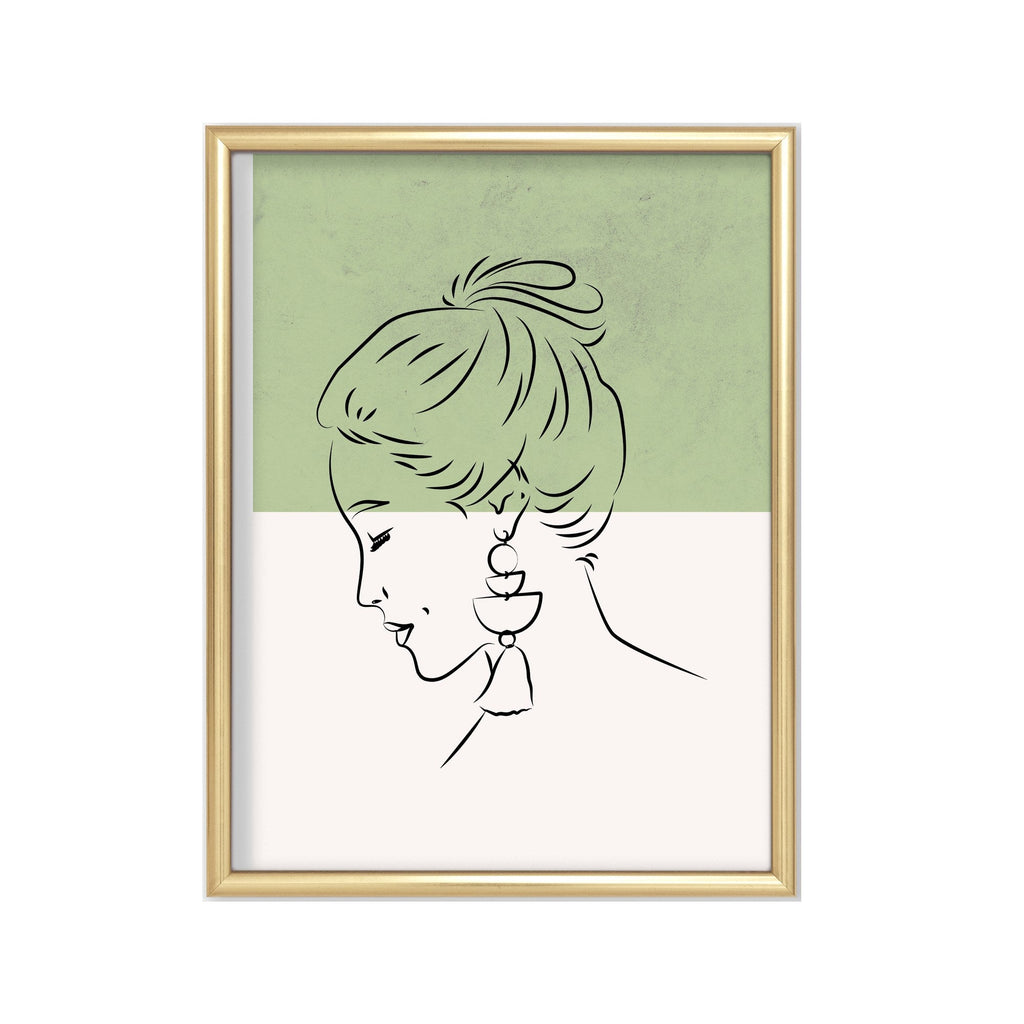 Perfil en Salvia cuadro decorativo para sala moderna | arte para hogar | Studio MagArt