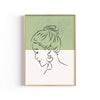 Perfil en Salvia cuadro decorativo para sala moderna | arte para hogar | Studio MagArt