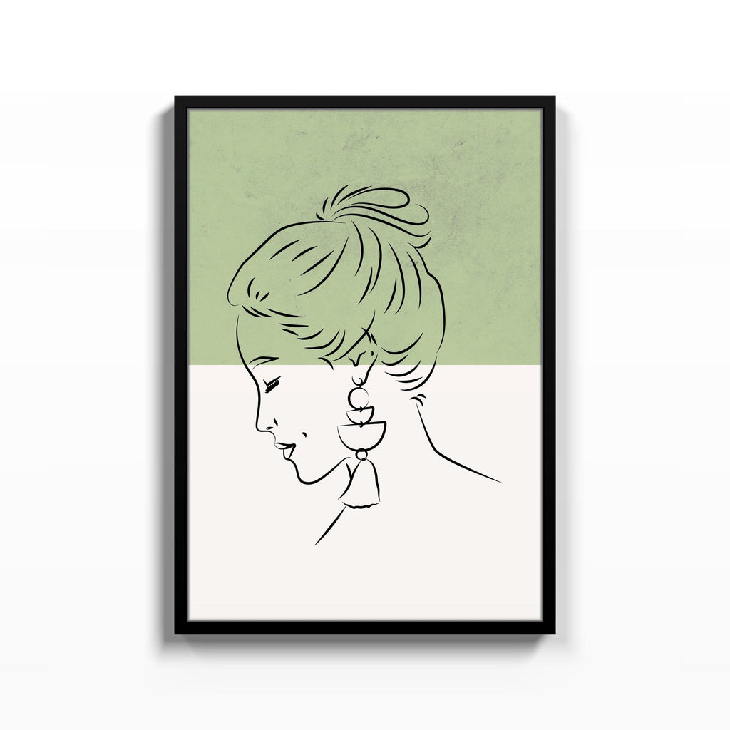 Perfil en Salvia cuadro decorativo para sala moderna | arte para hogar | Studio MagArt