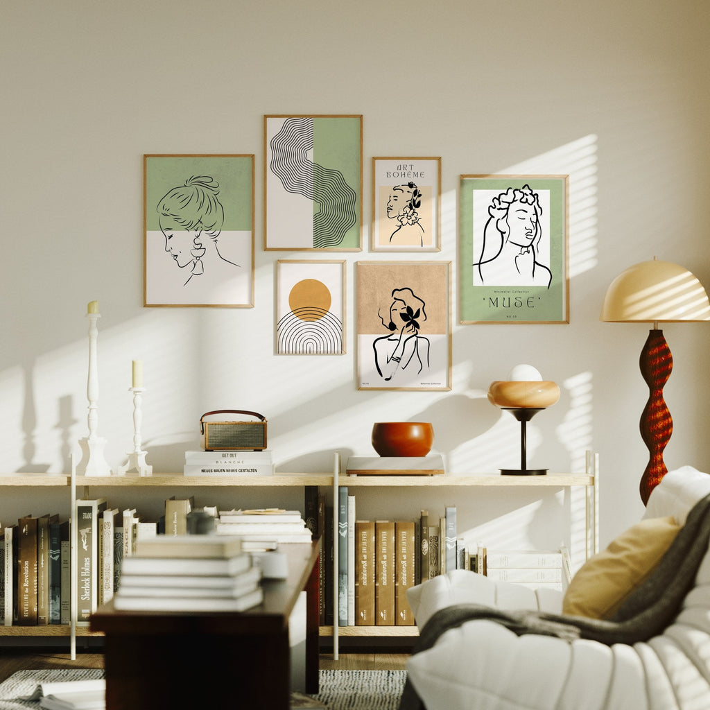 Perfil en Salvia cuadro decorativo para sala moderna | arte para hogar | Studio MagArt