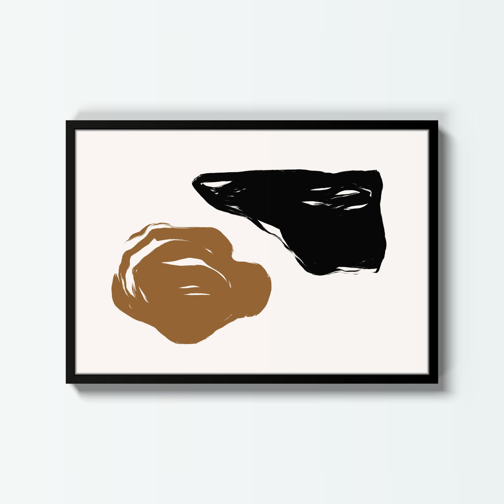 Piedras de Río – cuadro decorativo con marco negro | Studio MagArt