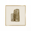 Piedras Serenas – cuadro decorativo cuadrado con marco dorado | Studio MagArt