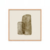 Piedras Serenas – cuadro decorativo cuadrado con marco natural | Studio MagArt
