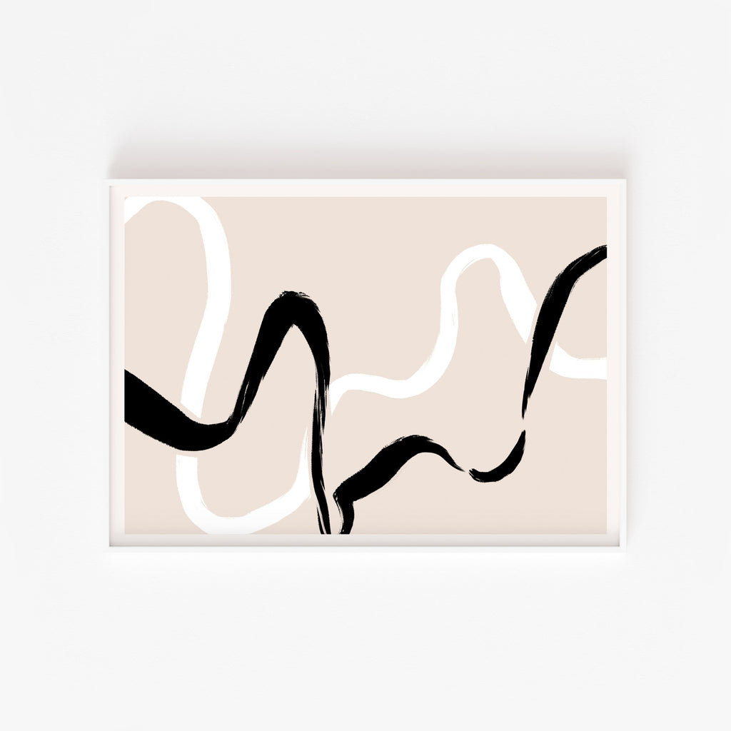 Pinceladas en Contraste – cuadro decorativo con marco blanco | Studio MagArt