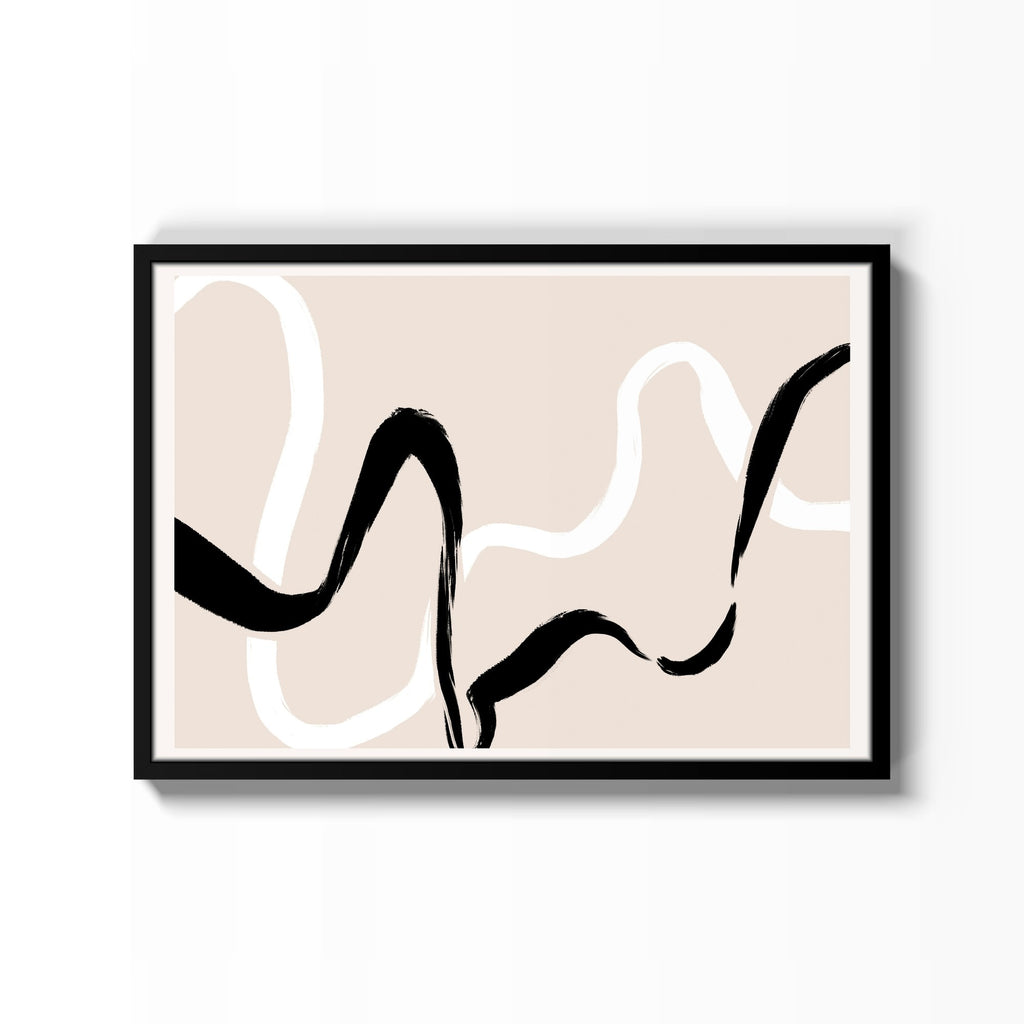 Pinceladas en Contraste – cuadro decorativo con marco negro | Studio MagArt