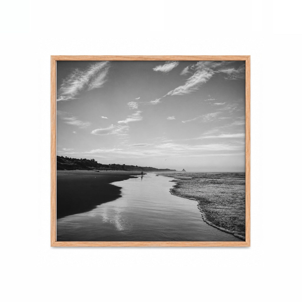 Playa en Blanco y Negro cuadro decorativo para sala moderna | arte para hogar | Studio MagArt