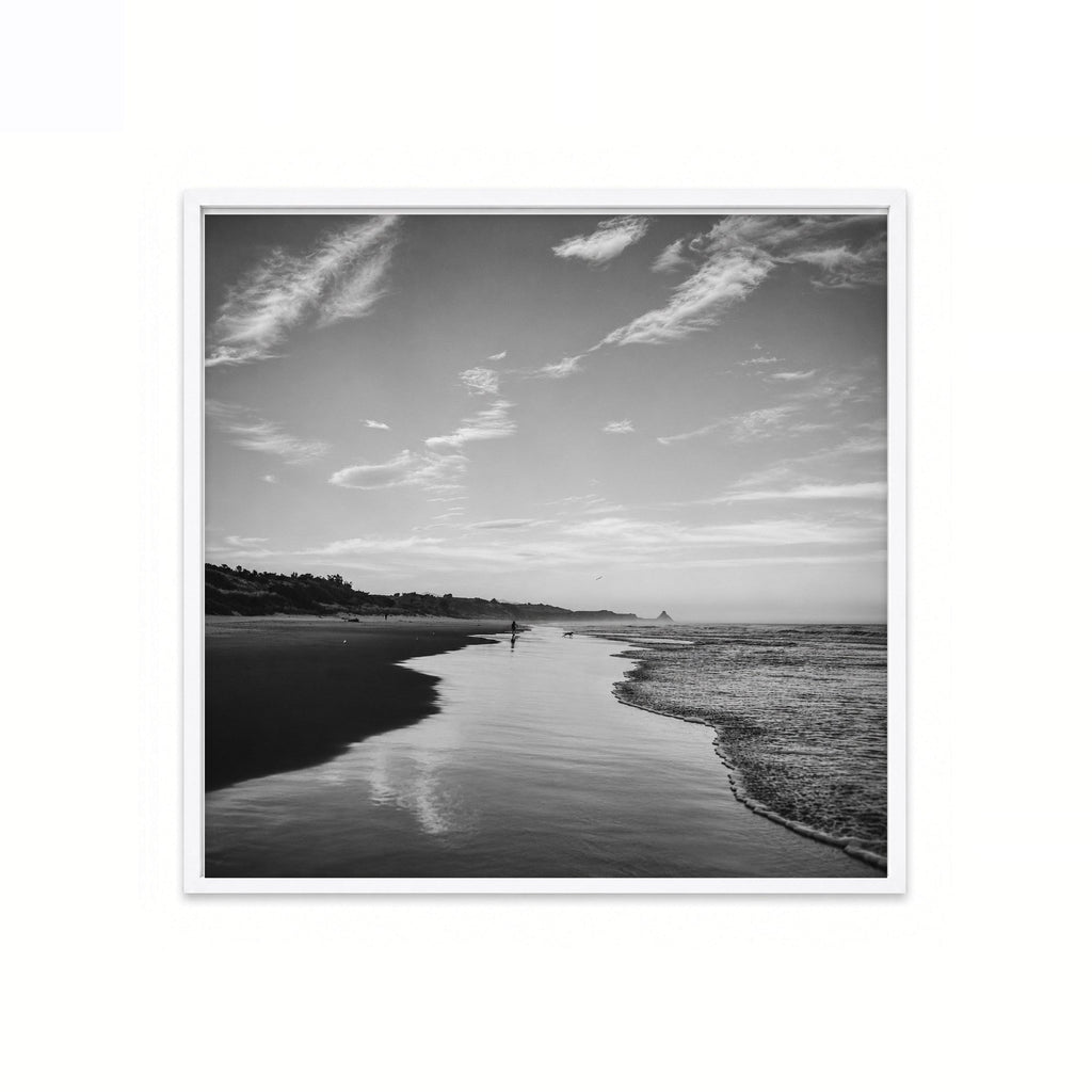 Playa en Blanco y Negro cuadro decorativo para sala moderna | arte para hogar | Studio MagArt
