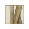 Pliegues de Lino – cuadro decorativo cuadrado con marco dorado | Studio MagArt