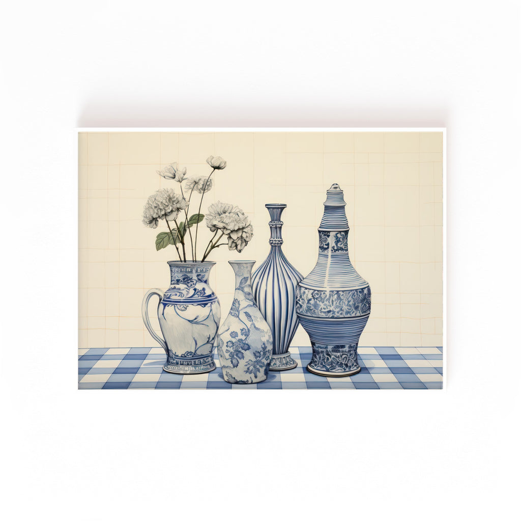 Porcelana Azul – cuadro decorativo con marco blanco | Studio MagArt