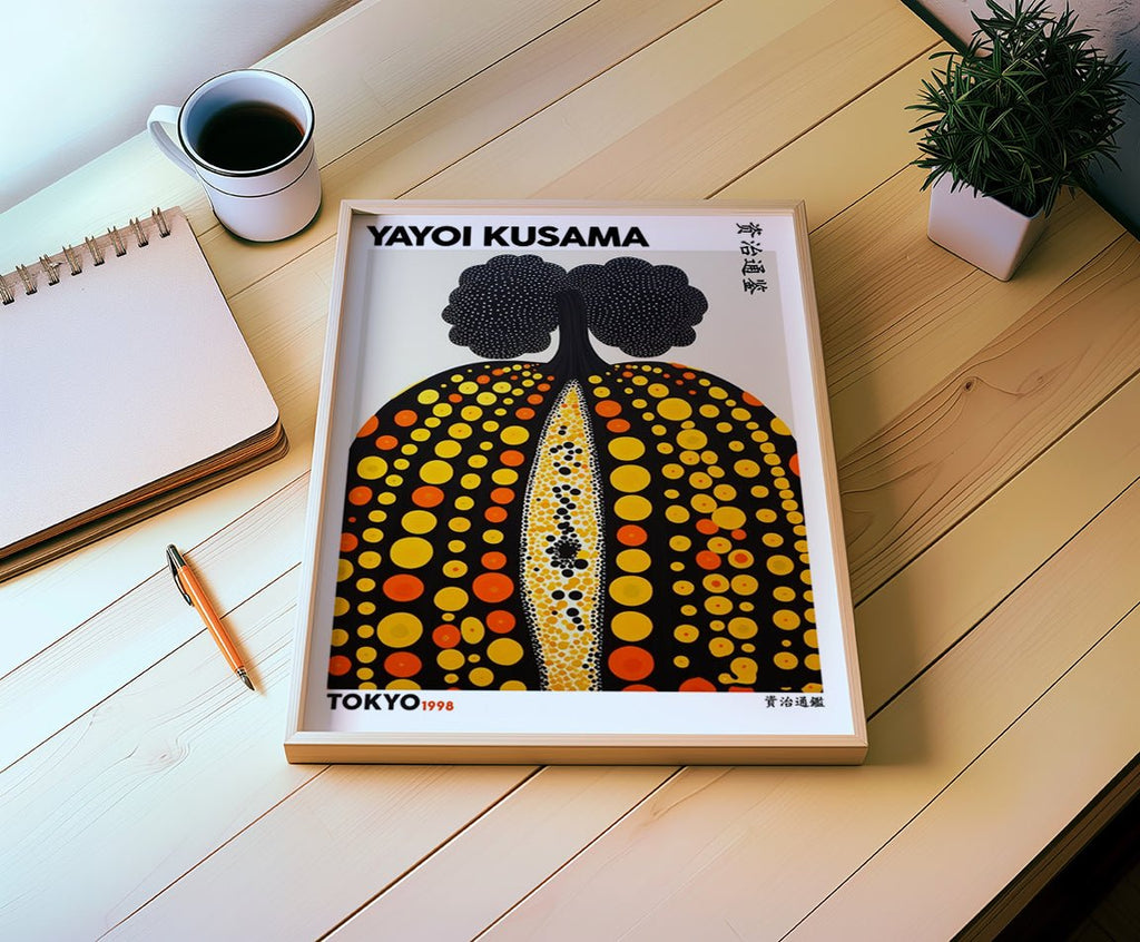 Pumkin Dots Yayoi Kusama cuadro decorativo para sala moderna | arte para hogar | Studio MagArt