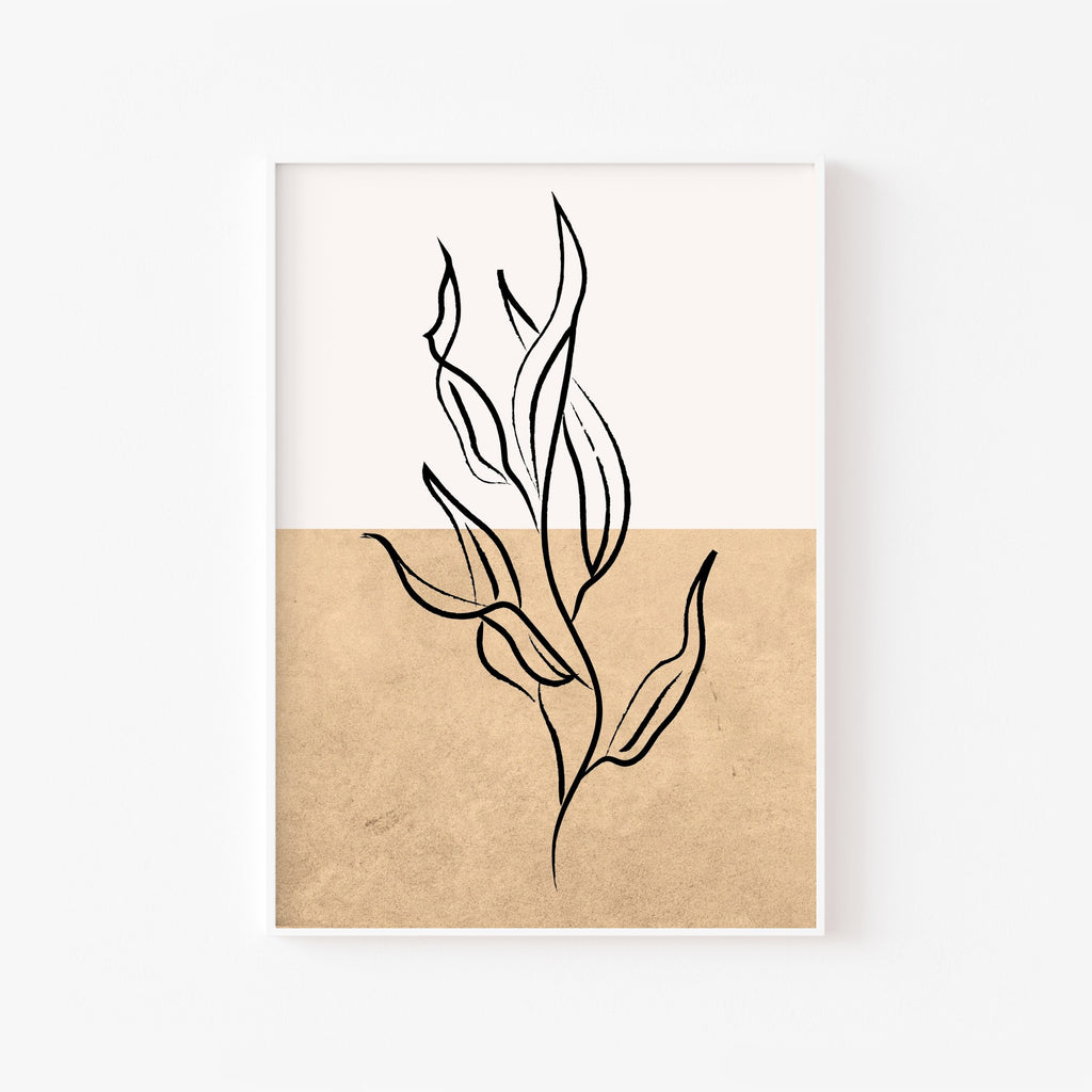 Rama Dorada – cuadro decorativo con marco blanco | Studio MagArt