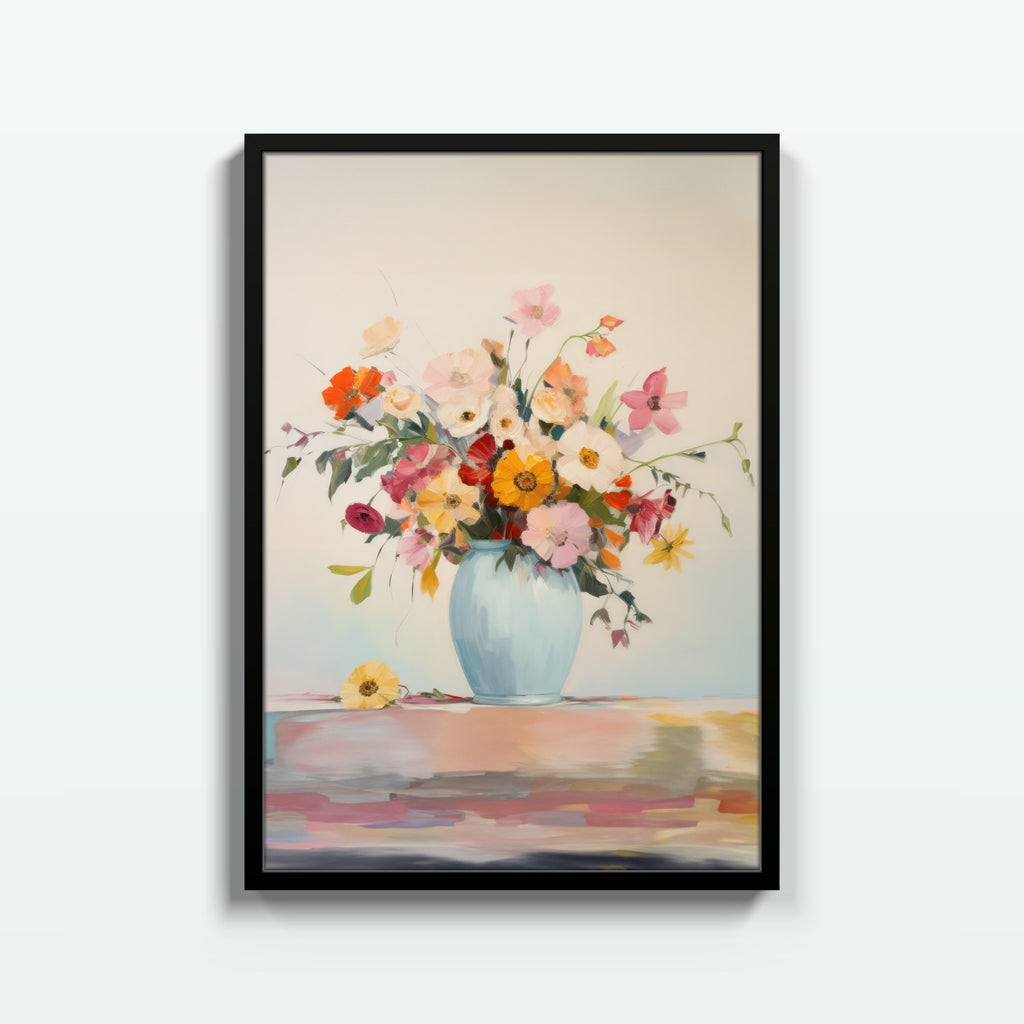 Ramo Primaveral – cuadro decorativo con marco negro | Studio MagArt