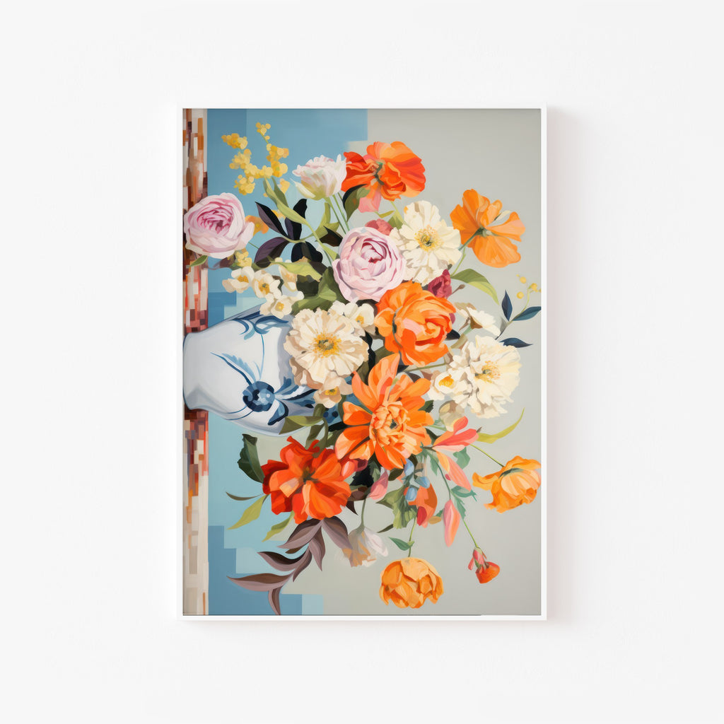 Ramo Vibrante – cuadro decorativo con marco blanco | Studio MagArt