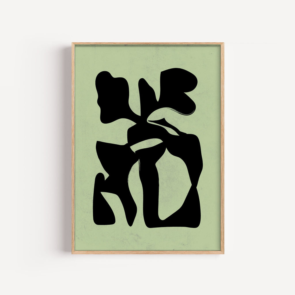 Recortes en Salvia – cuadro decorativo con marco natural | Studio MagArt