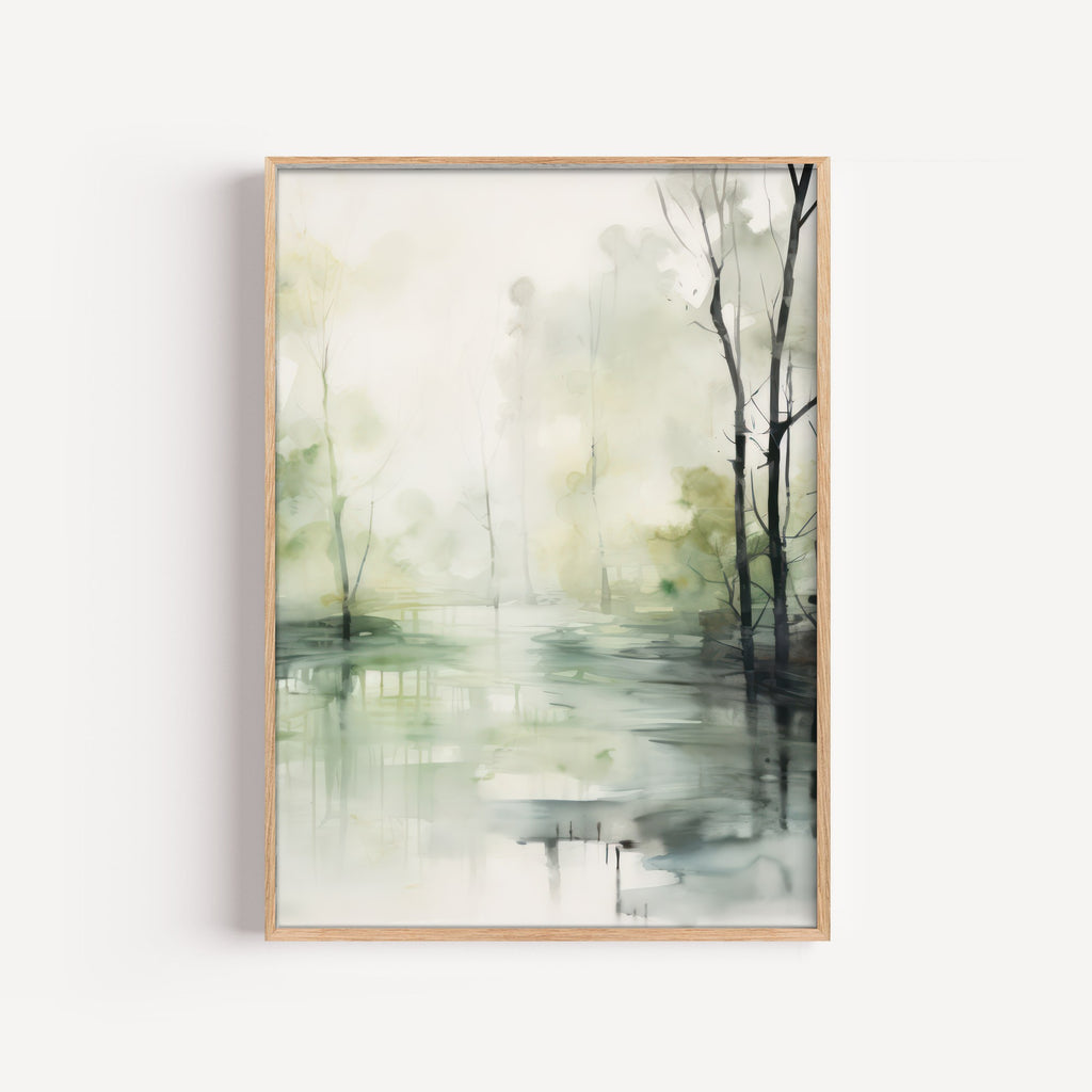 Reflejo del Bosque – cuadro decorativo con marco natural | Studio MagArt