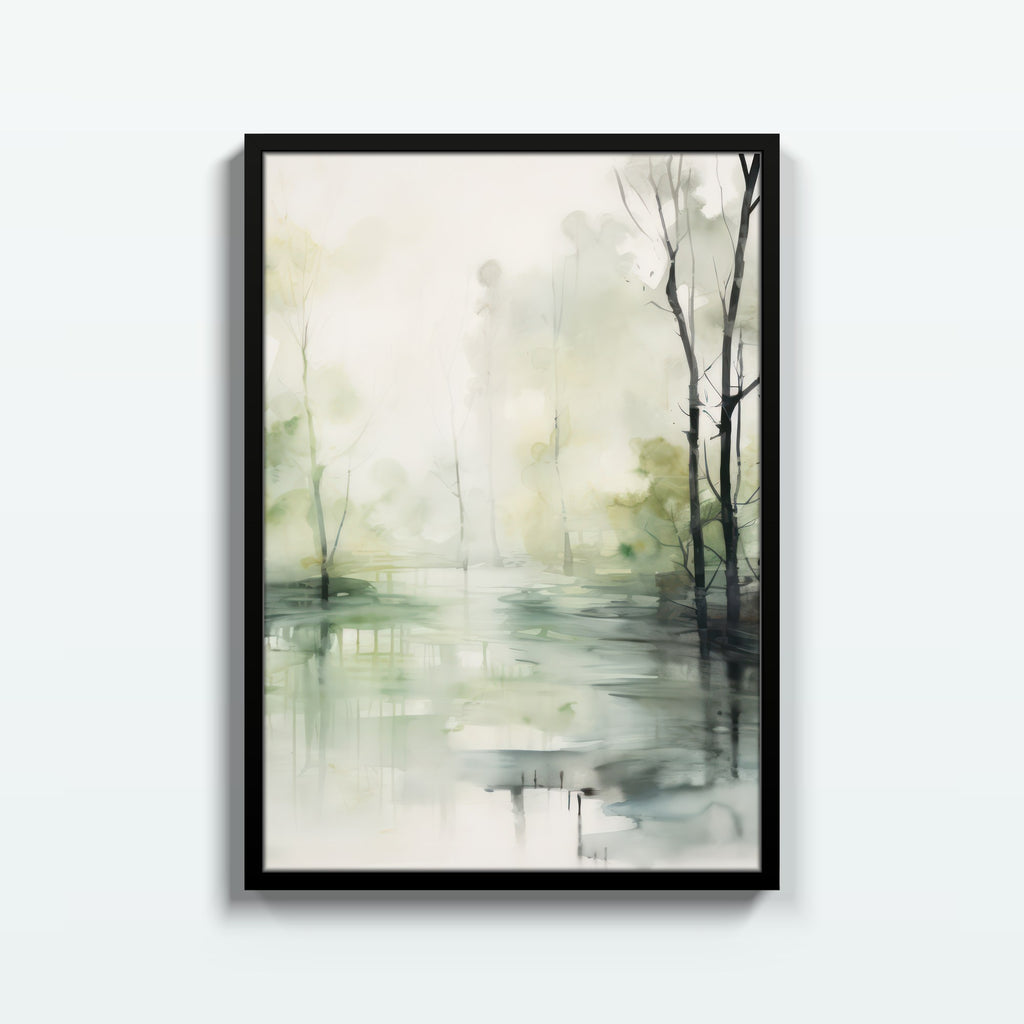 Reflejo del Bosque – cuadro decorativo con marco negro | Studio MagArt
