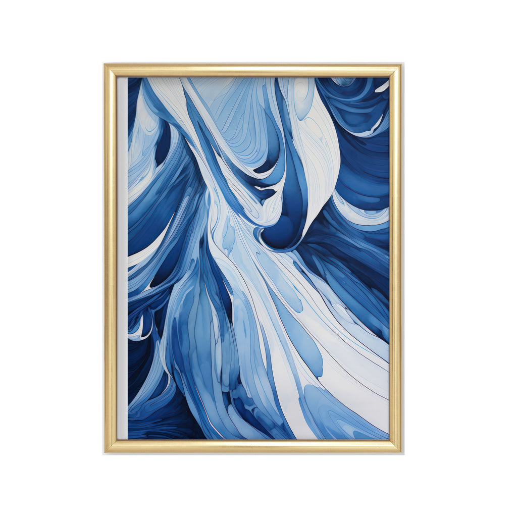 Remolino Azul – cuadro decorativo con marco dorado | Studio MagArt