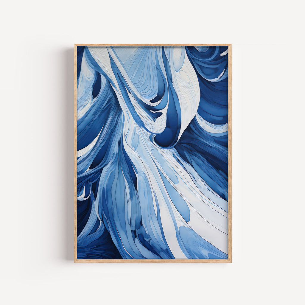 Remolino Azul – cuadro decorativo con marco natural | Studio MagArt