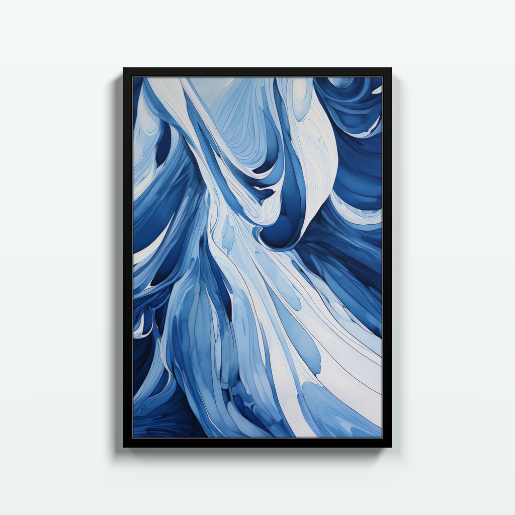 Remolino Azul – cuadro decorativo con marco negro | Studio MagArt