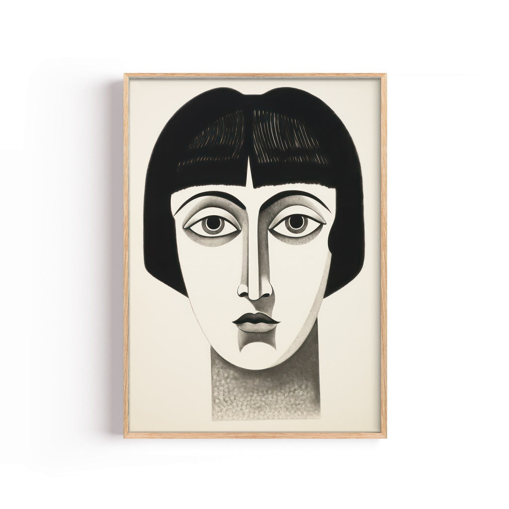 Retrato Art Déco – cuadro decorativo con marco natural | Studio MagArt