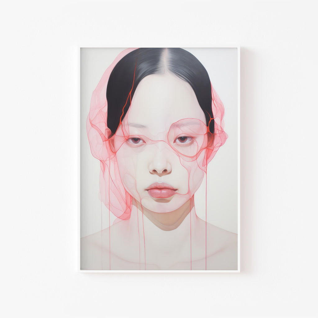 Retrato en Acuarela – cuadro decorativo con marco blanco | Studio MagArt