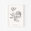 Rosa Jardin – cuadro decorativo con marco blanco | Studio MagArt